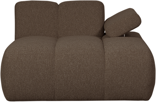 Mojo Chaise Longue Element Rechts Boucle Bruin Melange-3
