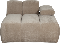 Mojo Chaise Longue Element Rechts Geweven Ribstof Donkerzand-2