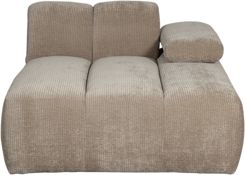 Mojo Chaise Longue Element Rechts Geweven Ribstof Donkerzand-2
