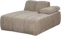 Mojo Chaise Longue Element Rechts Geweven Ribstof Donkerzand