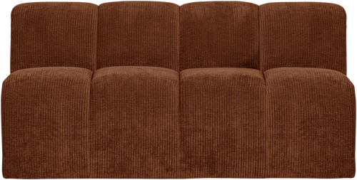 Mojo Eetbankje 164Cm Met Rugleuning Ribstof Roestbruin-2