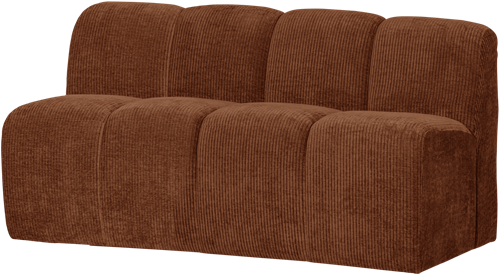 Mojo Eetbankje 164Cm Met Rugleuning Ribstof Roestbruin