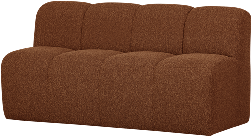 Mojo Eetbankje 164Cm Met Rugleuning Boucle Roestbruin Mel