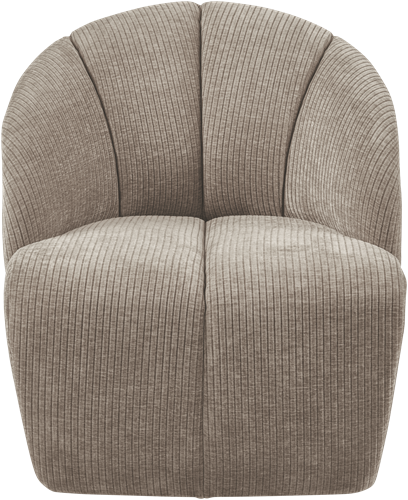 Mojo Draaifauteuil Geweven Ribstof Donkerzand-2