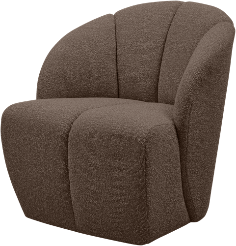 Mojo Draaifauteuil Boucle Bruin Melange