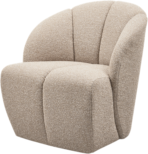 Mojo Draaifauteuil Boucle Beige Melange