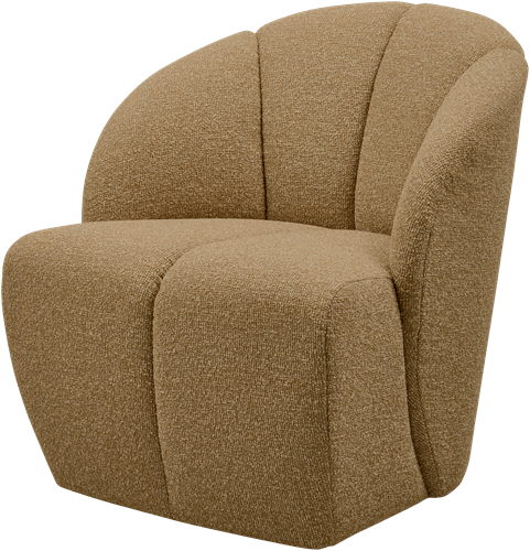 Mojo Draaifauteuil Boucle Geel/Bruin Melange