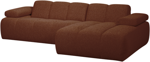 Mojo Chaise Longue Bank Rechts Boucle Roestbruin Melange