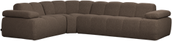Mojo Hoekbank Links Boucle Bruin Melange