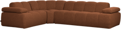Mojo Hoekbank Links Boucle Roestbruin Melange