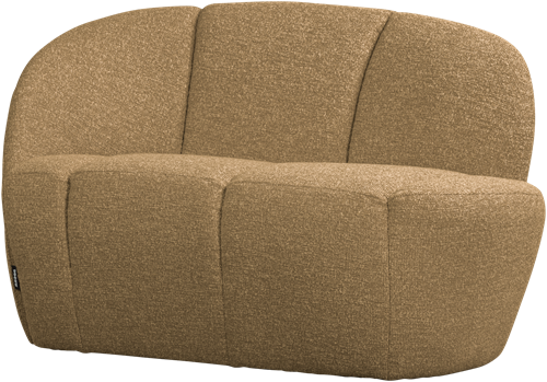 Mojo 2-Zits Bankje Links Boucle Geel/Bruin Melange-3