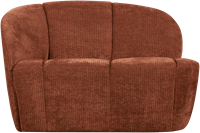 Mojo 2-Zits Bankje Links Geweven Ribstof Roestbruin-2