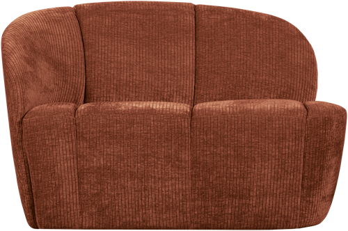 Mojo 2-Zits Bankje Links Geweven Ribstof Roestbruin-2