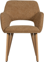 Murat Eetkamerstoel Geel Met Houten Poot Naturel-3