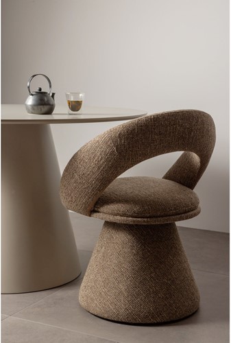 Winter Draaibare Eetkamerstoel Zand Melange-3