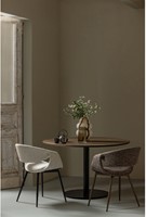 Yossi Eetkamerstoel Bruin Met Metalen Poot Koper-2