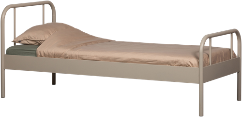 Mata 1-Persoons Bed Metaal Zand 90X200Cm