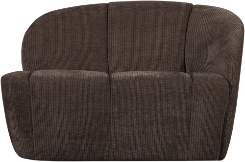 Mojo 2-Zits Bankje Rechts Geweven Ribstof Bruin-2