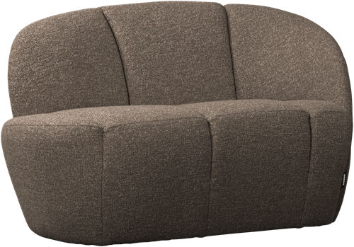 Mojo 2-Zits Bankje Rechts Boucle Bruin Melange-3