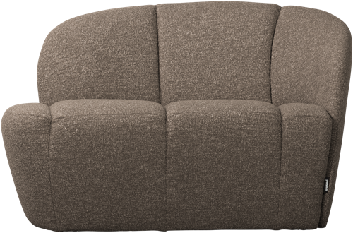 Mojo 2-Zits Bankje Rechts Boucle Bruin Melange-2