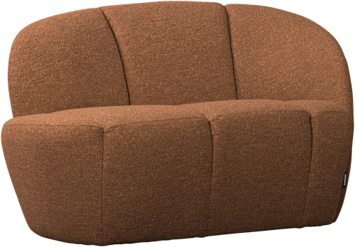 Mojo 2-Zits Bankje Rechts Boucle Roestbruin Melange-3
