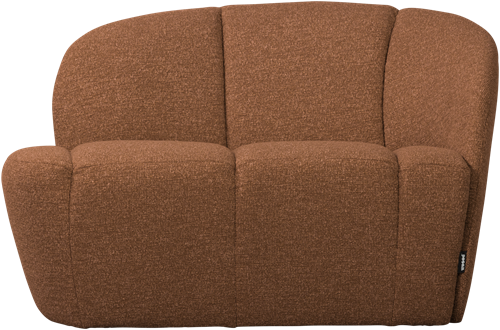 Mojo 2-Zits Bankje Rechts Boucle Roestbruin Melange-2