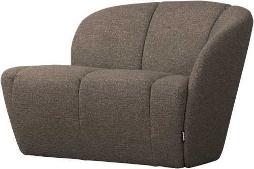 Mojo 2-Zits Bankje Rechts Boucle Bruin Melange