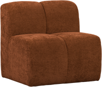 Mojo Eetbankje 84Cm Met Rugleuning Ribstof Roestbruin-3