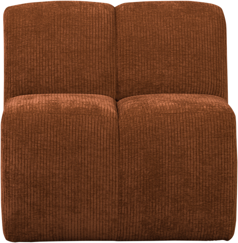 Mojo Eetbankje 84Cm Met Rugleuning Ribstof Roestbruin-2