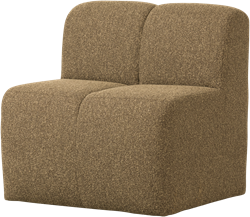 Mojo Eetbankje 84Cm Met Rugleuning Boucle Geel/Bruin Melange