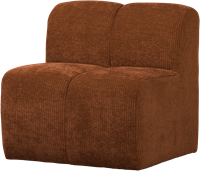 Mojo Eetbankje 84Cm Met Rugleuning Ribstof Roestbruin