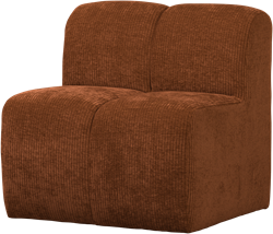 Mojo Eetbankje 84Cm Met Rugleuning Ribstof Roestbruin