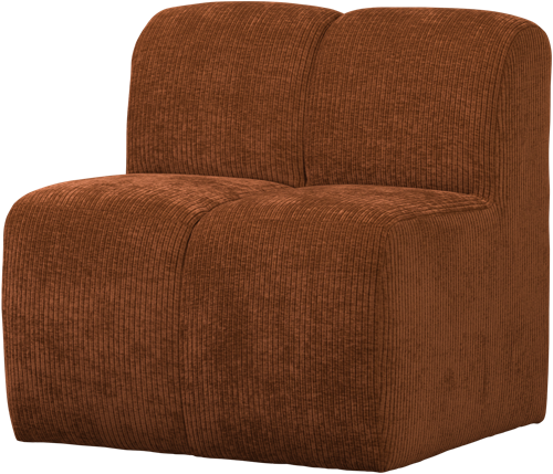 Mojo Eetbankje 84Cm Met Rugleuning Ribstof Roestbruin