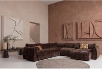 Baggy Hoekelement 3D Chenille Donkerbruin-2