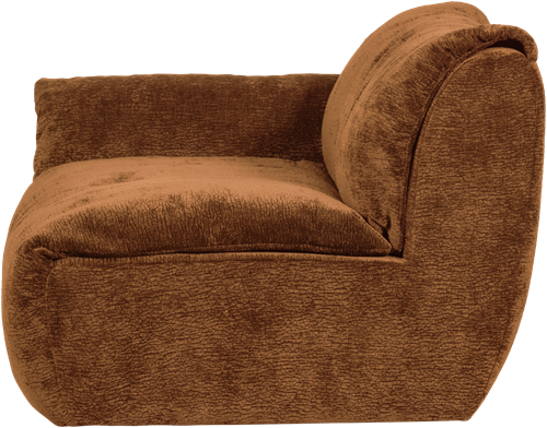 Baggy 1-Zits Met Arm Links 3D Chenille Middenbruin-3