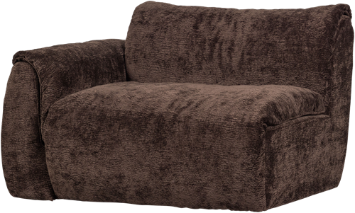 Baggy 1-Zits Met Arm Links 3D Chenille Donkerbruin