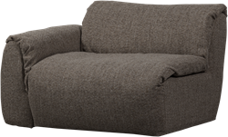 Baggy 1-Zits Met Arm Links Geweven Stof Warmgrijs Melange