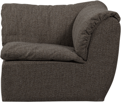 Baggy Hoekelement Geweven Stof Warmgrijs Melange-3