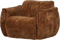 Baggy Draaifauteuil 3D Chenille Middenbruin