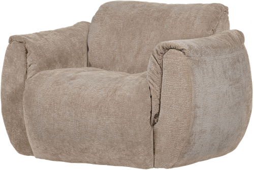 Baggy Draaifauteuil 3D Chenille Zand