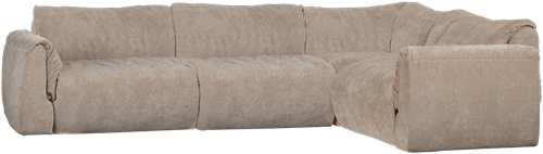 Baggy Hoekbank Rechts 3D Chenille Zand