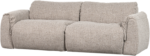 Baggy 2-Zits Bank Geweven Stof Naturel Melange