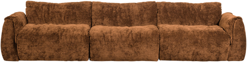 Baggy 3-Zits Bank 3D Chenille Middenbruin-2