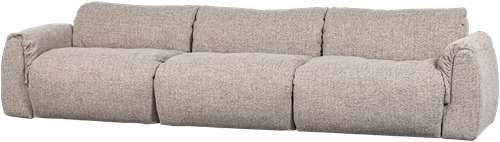 Baggy 3-Zits Bank Geweven Stof Naturel Melange