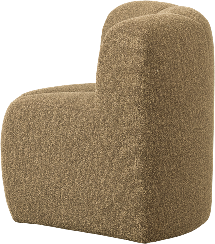 Mojo Eetbankje Hoek Met Rugleuning Boucle Geel/Bruin Melange-2