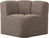 Mojo Eetbankje Hoek Met Rugleuning Boucle Bruin Melange