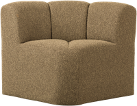 Mojo Eetbankje Hoek Met Rugleuning Boucle Geel/Bruin Melange