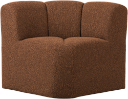 Mojo Eetbankje Hoek Met Rugleuning Boucle Roestbruin Melange