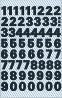 Avery Etiketten cijfers en letters 0-9, 2 blad, zwart, waterbestendige folie-2