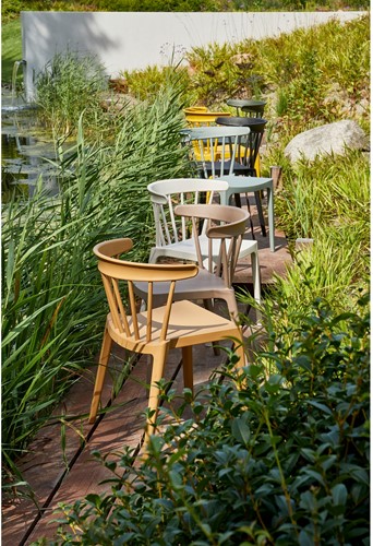 Bliss Tuinstoel Met Spijlen Wood Fiber Caramel Melange-2